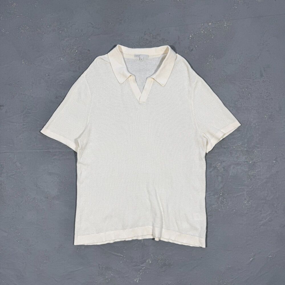 Onia Lightweight Cotton Knit Polo Shirt Men's XL